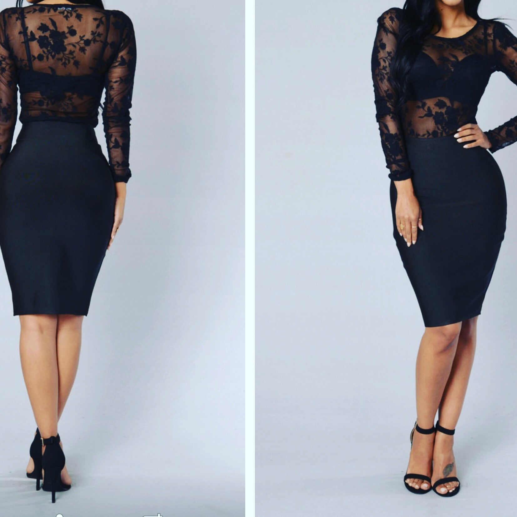 Girl Next Door Bodysuit - Black - Bellaroyalties